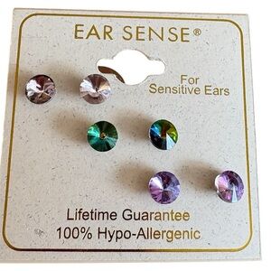 Colorful Hypoallergenic Stud Earrings. NWT.